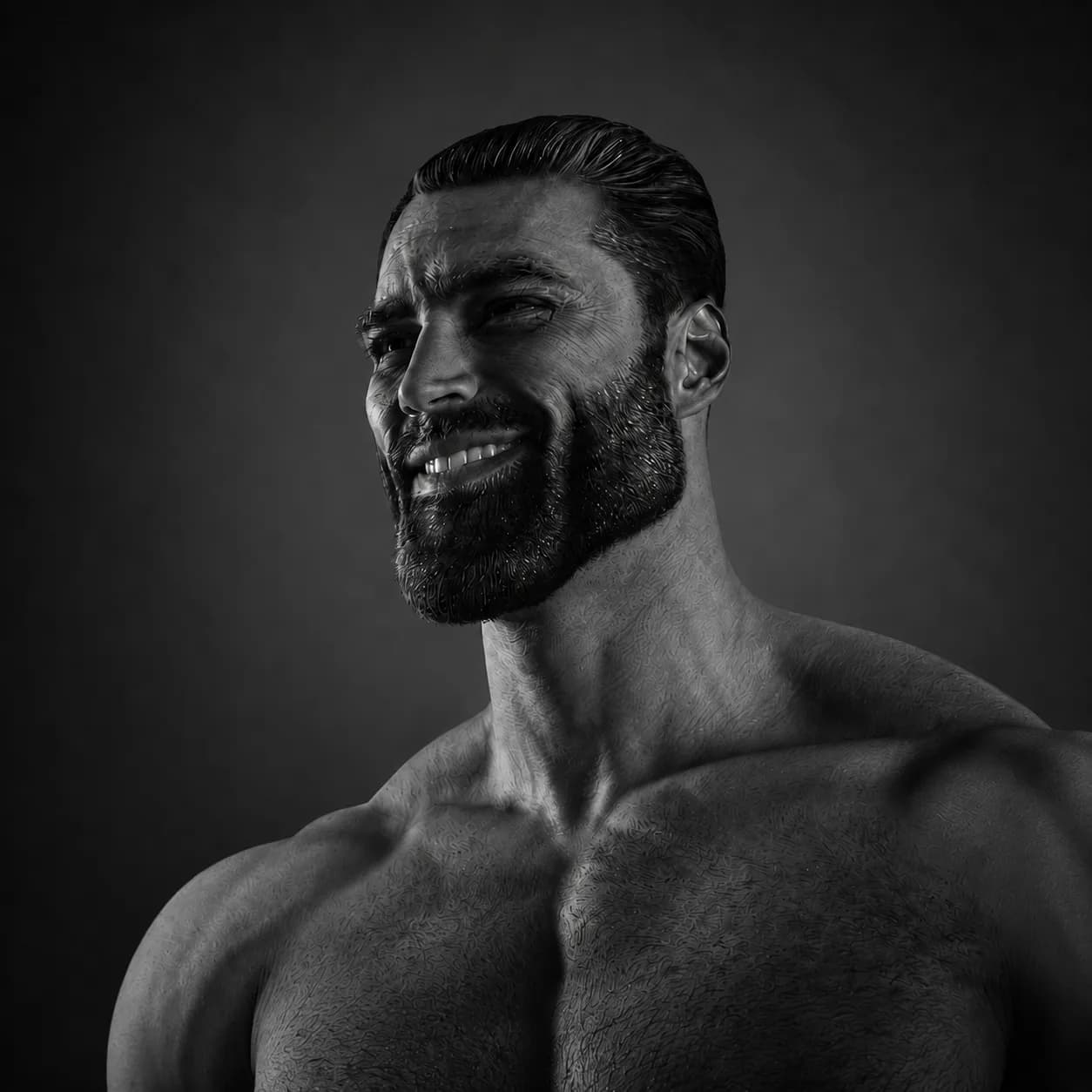 A confident chad founder applicant standing smiling